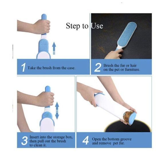 Reusable Pet Fur Hair & Lint Remover with Self Cleaning Base - Picture 3 of 5